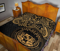 Hawaii Premium Quilt - Hawaii Seal Pride Style (Gold) - Polynesian Pride