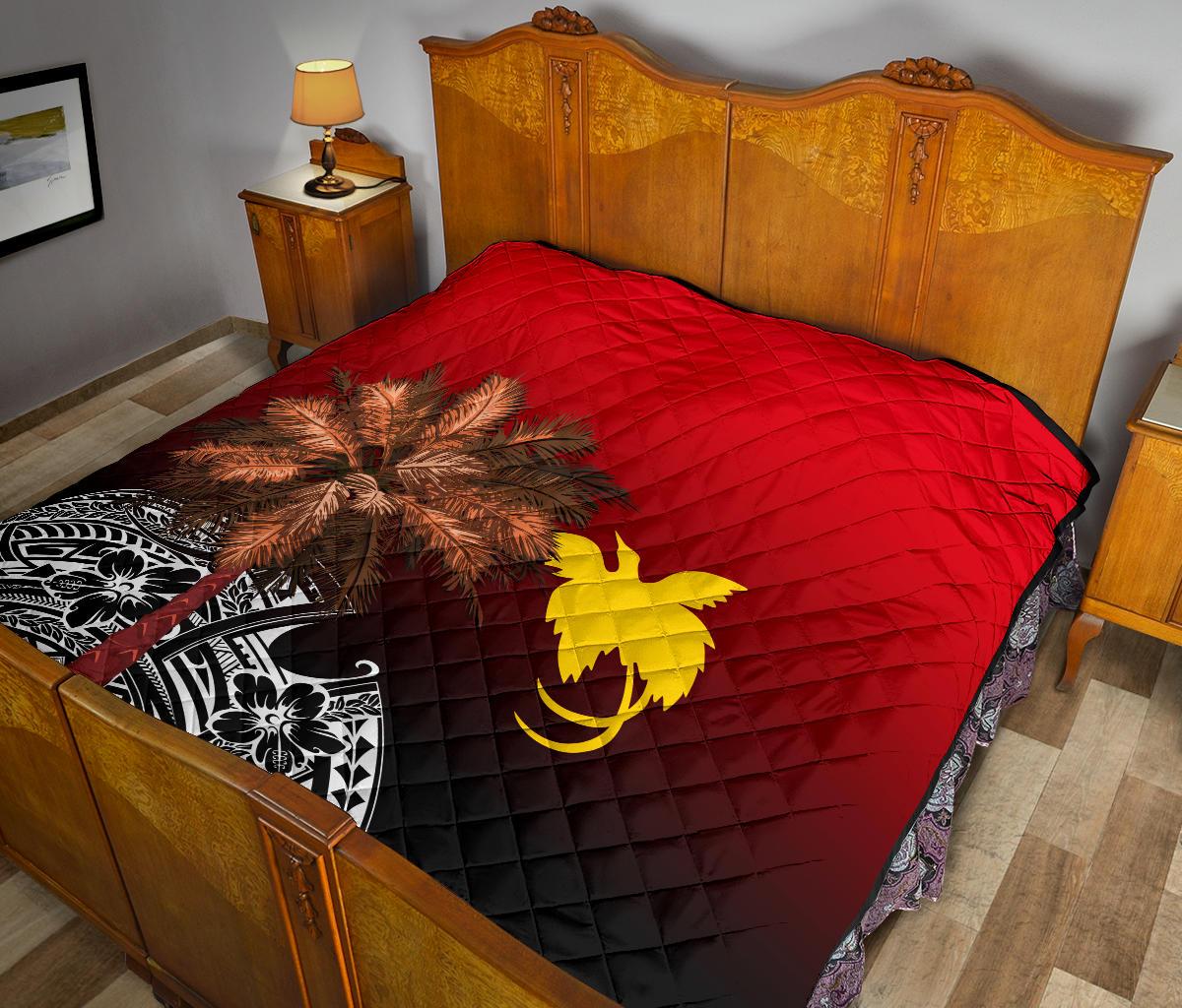 Papua New Guinea Premium Quilt - Polynesian Palm Tree - Polynesian Pride