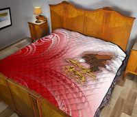 American Samoa Polynesian Premium Quilt - Bald Eagle (Red) - Polynesian Pride