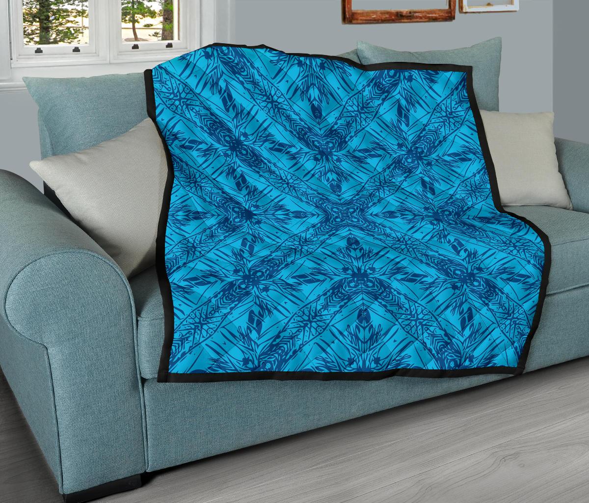 Polynesian Premium Quilt Blue - Polynesian Pride