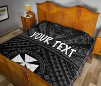 Wallis and Futuna Personalised Premium Quilts - Wallis and Futuna Seal With Polynesian Tattoo Style - Polynesian Pride