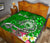 Samoa Custom Personalised Premium Quilt - Turtle Plumeria (Green) - Polynesian Pride