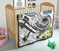 FSM Polynesian Premium Quilt - Summer Plumeria (White) - Polynesian Pride