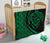 Hawaii Turtle Map Polynesian Premium Quilt - Green - Circle Style - Polynesian Pride