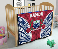 Samoa Polynesian Premium Quilt - Samoan Pattern With Seal - Polynesian Pride