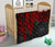 Samoa Personalised Premium Quilt - Samoa Coat Of Arms With Polynesian Patterns In Heartbeat Style (Red) - Polynesian Pride