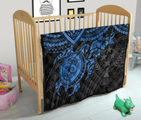 Kosrae Polynesian Premium Quilt - Blue Turtle - Polynesian Pride
