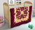 Hawaii Premium Quilt - Hawaiian Quilt Plumeria Medallion Burgundy - AH - Polynesian Pride