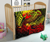 Polynesian Wallis and Futuna Premium Quilt - Reggae Shark Polynesian Tattoo - Polynesian Pride