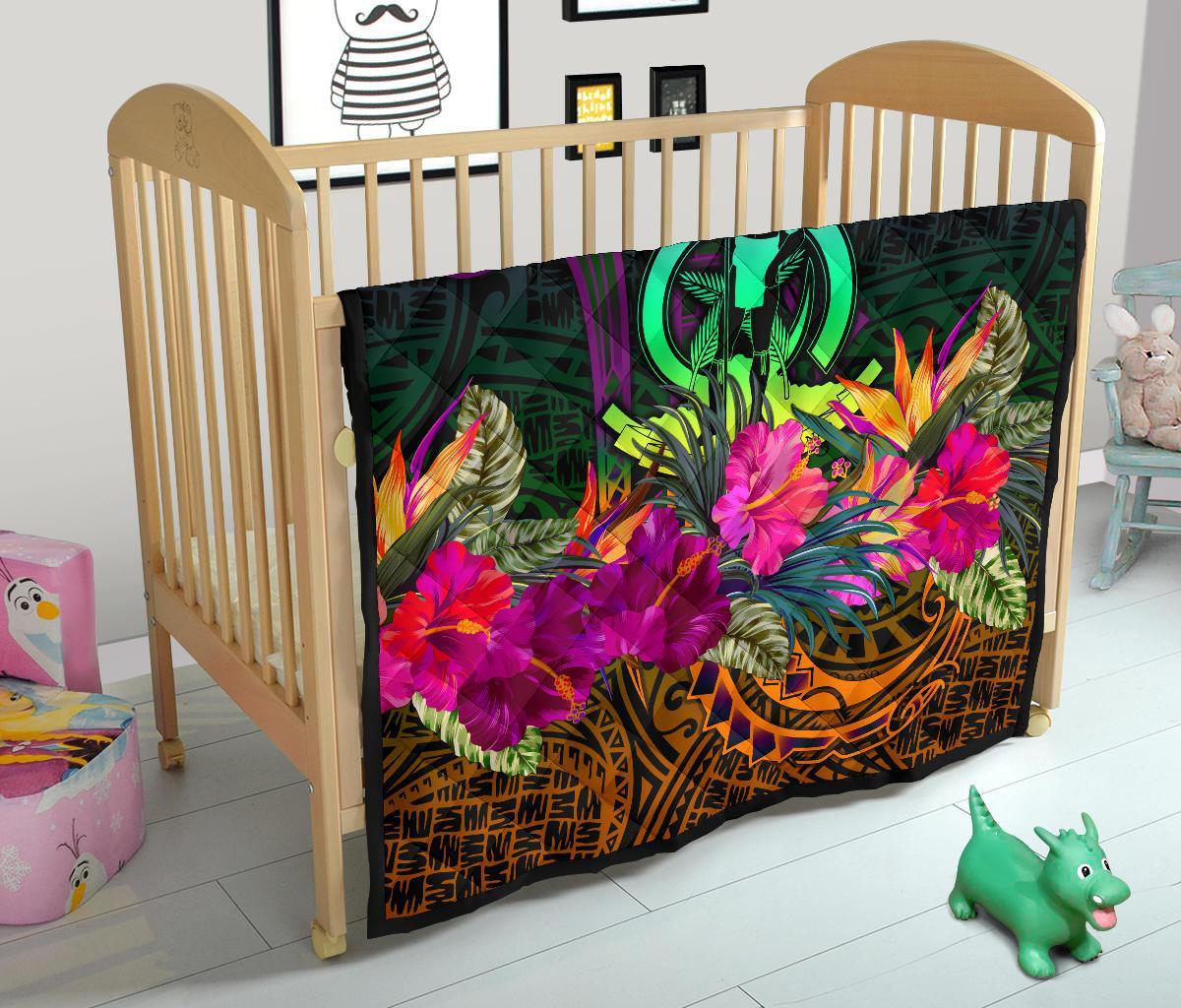 Vanuatu Premium Quilt - Summer Hibiscus - Polynesian Pride