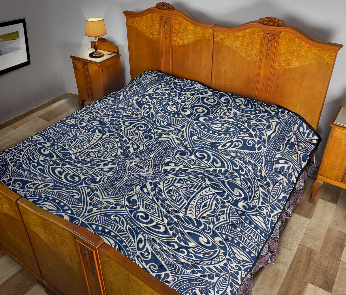 Polynesian Premium Quilt Blue - Polynesian Pride
