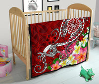 Tahiti Premium Quilt - Turtle Plumeria (Red) - Polynesian Pride