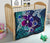 Hawaii Premium Quilt - Hawaii Turtle Flowers And Palms Retro - Polynesian Pride