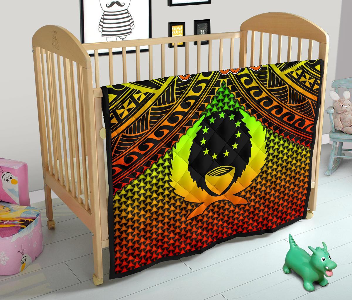 Polynesian Pohnpei Premium Quilt - Reggae Vintage Polynesian Patterns - Polynesian Pride