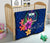 Samoa Polynesian Custom Personalised Premium Quilt - Floral With Seal Blue - Polynesian Pride