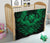 Hawaii Owl Hibiscus Plumeria Premium Quilt - Green - Polynesian Pride