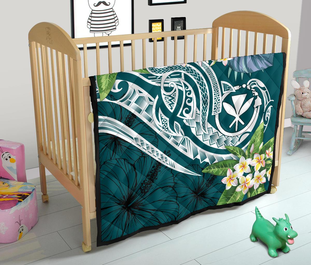 Polynesian Hawaii Kanaka Maoli Premium Quilt - Summer Plumeria - Polynesian Pride