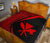 Hawaii Kanaka Polynesian Black And Red Premium Quilt - Circle Style - Polynesian Pride