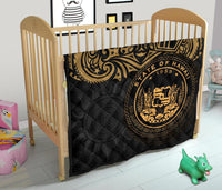 Hawaii Premium Quilt - Hawaii Seal Pride Style (Gold) - Polynesian Pride
