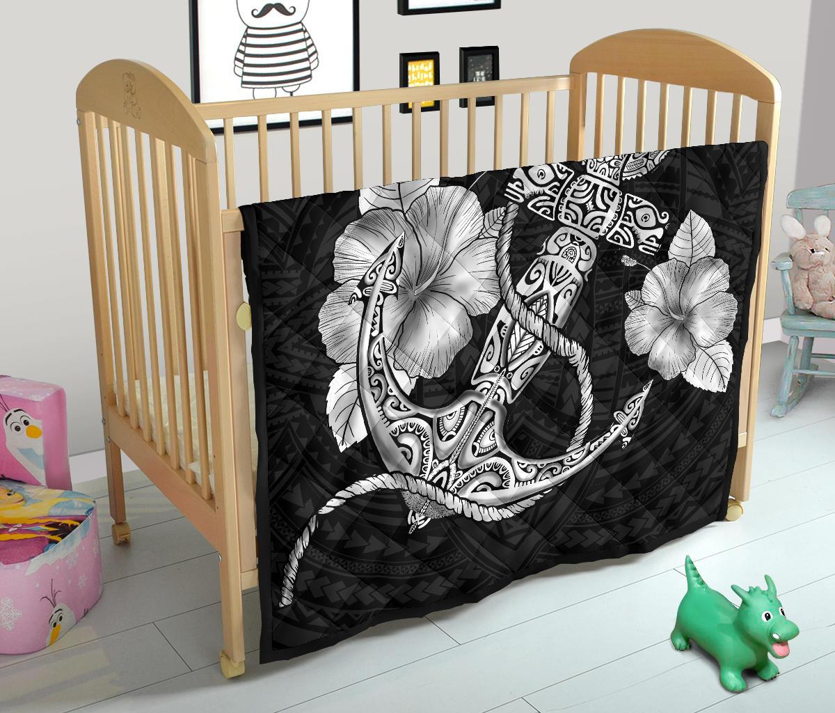 Anchor White Poly Tribal Premium Quilt - Polynesian Pride