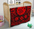 Hawaii Premium Quilt - Hawaii Map Honu Hibiscus Red Polynesian Premium Quilt - Polynesian Pride