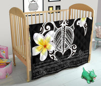 Hawaii Premium Quilt - Turtle Plumeria Flowers Polynesian Pattern - Polynesian Pride