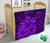 Hawaiian Map Hibiscus Turtle Vintage Polynesian Premium Quilt Purple - Polynesian Pride