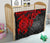 Samoa Polynesian Premium Quilt - Samoa Coat Of Arms & Red Turtle Hibiscus - Polynesian Pride