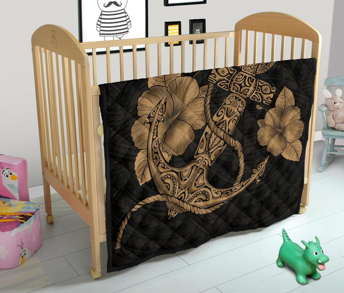 Anchor Gold Poly Tribal Premium Quilt - Polynesian Pride