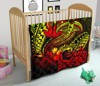 Vanuatu Polynesian Premium Quilt - Reggae Shark Polynesian Tattoo - Polynesian Pride