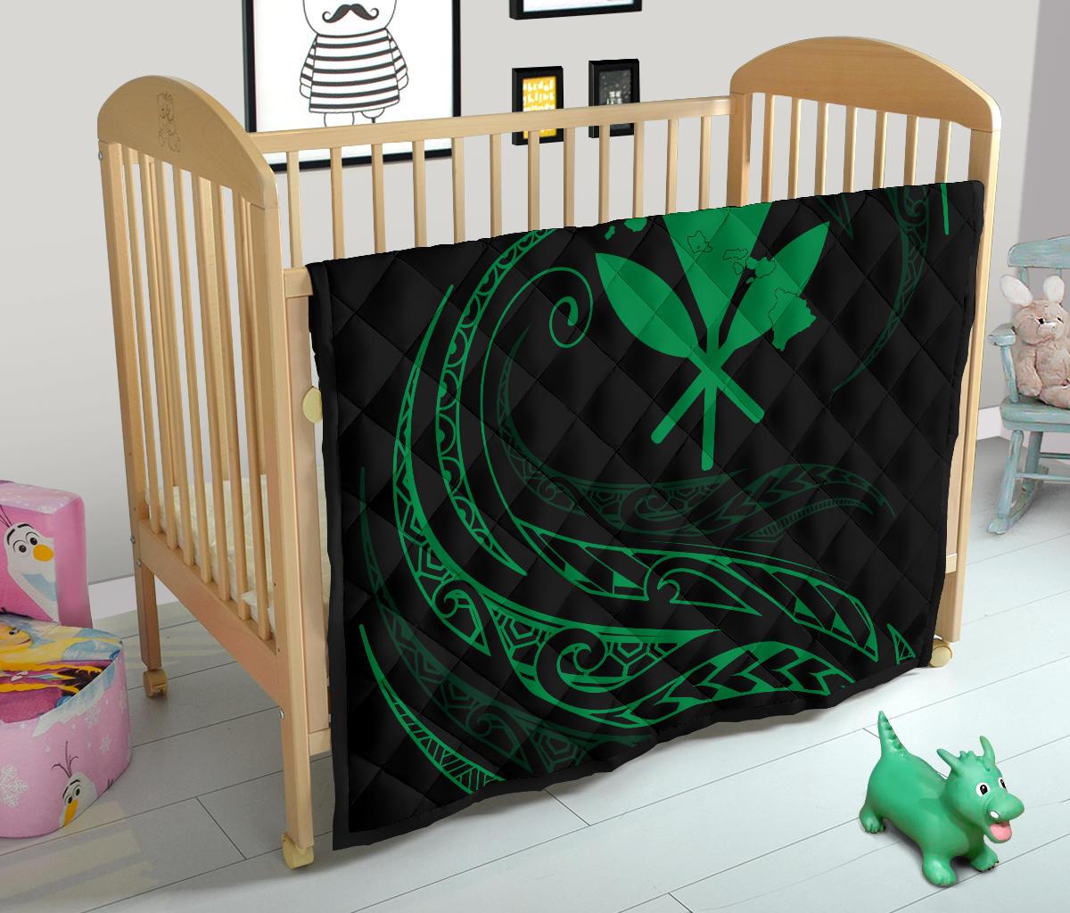 Kanaka Premium Quilt - Green - Frida Style - Polynesian Pride