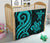 Fiji Polynesian Premium Quilt - Turquoise Tentacle Turtle Crest - Polynesian Pride