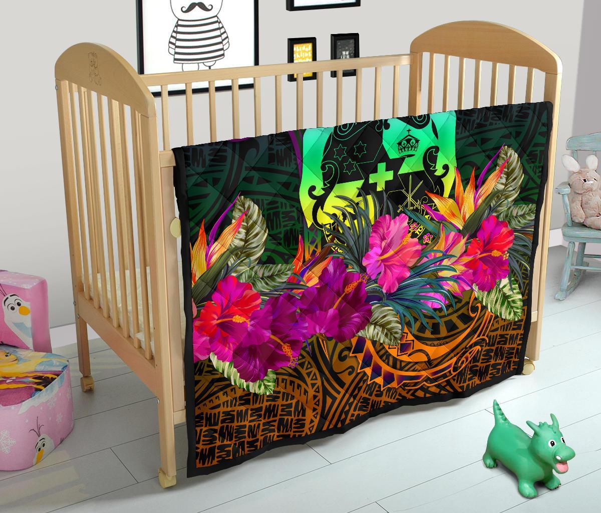 Tonga Polynesian Premium Quilt - Summer Hibiscus - Polynesian Pride