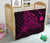 Rays Hawaii Map Polynesian Premium Quilt - Pink - Polynesian Pride