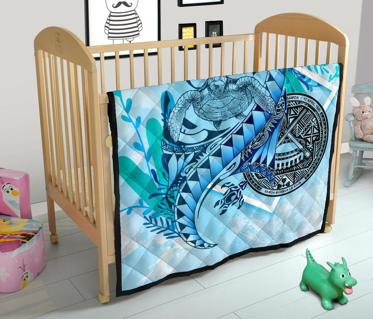 American Samoa Premium Quilt - Polynesian Turtle Under The Sea - Polynesian Pride