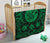 Hawaii Premium Quilt - Hawaii Map Honu Hibiscus Green Polynesian Premium Quilt - Polynesian Pride