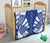 Gambier Islands Premium Quilt - Gambier Islands Flag Polynesian White Tattoo (Blue) - Polynesian Pride