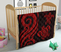 Palau Premium Quilt - Red Tentacle Turtle - Polynesian Pride