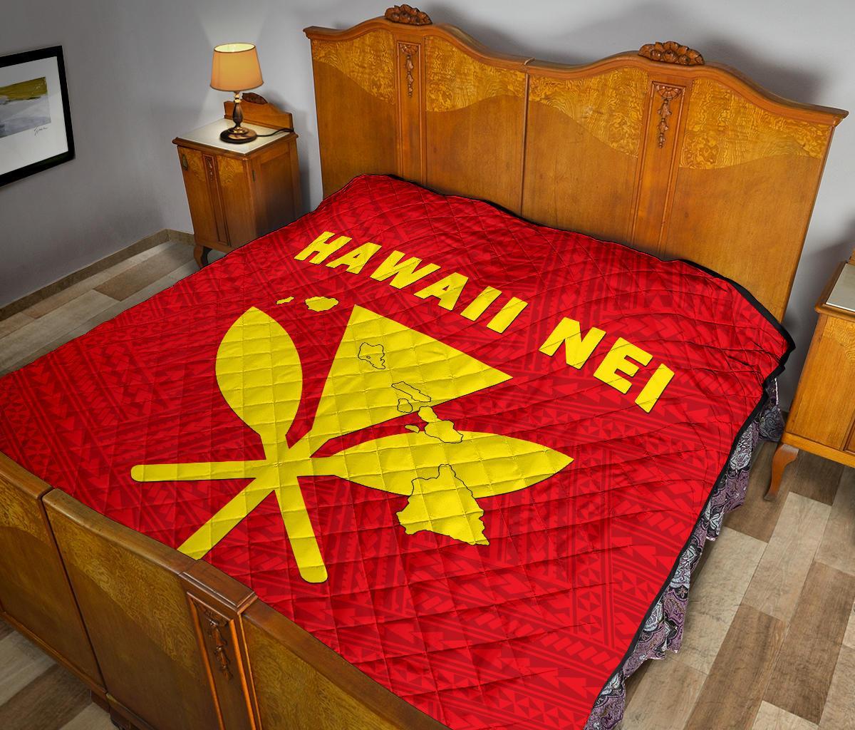 Hawaii Kanaka Polynesian Premium Quilt - Polynesian Pride