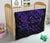 Hawaii Turtle Ohana Hibiscus Poly Premium Quilt Purple - Polynesian Pride
