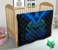 Maori Manaia New Zealand Premium Quilt Blue - Polynesian Pride