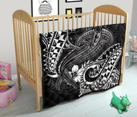 Fiji Premium Quilt - White Shark Polynesian Tattoo - Polynesian Pride