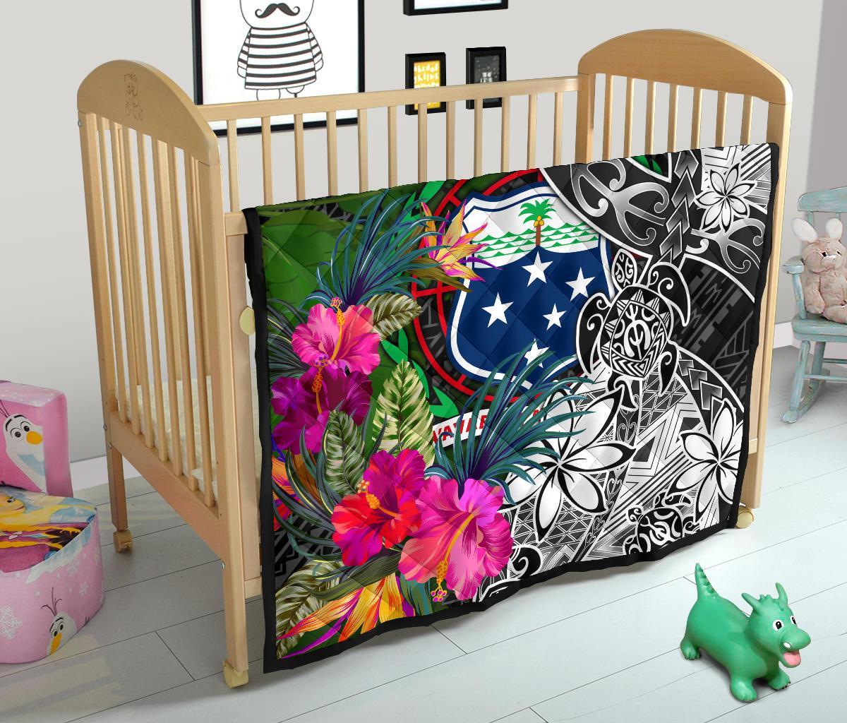 Samoa Premium Quilt - Turtle Plumeria Banana Leaf - Polynesian Pride