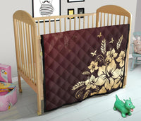 Golden Hibiscus Premium Quilt - Polynesian Pride