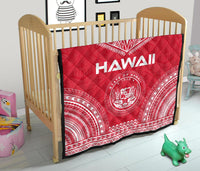 Hawaii Premium Quilt - Hawaii Seal Polynesian Chief Red Version - Polynesian Pride