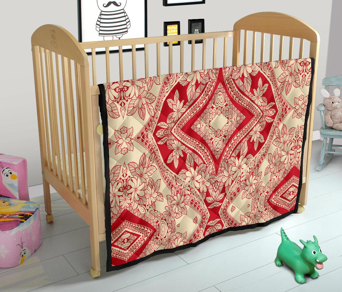 Polynesian Premium Quilt Red And Yellow - Polynesian Pride