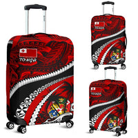 Tonga Polynesian Shark Tattoo Luggage Covers Red - Polynesian Pride