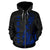 Hawaii Helmet Polynesian Blue Kanaka Warrior Hoodie (Zip) - Polynesian Pride