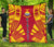 Kiribati Premium Quilt - Kiribati Coat Of Arms Polynesian Yellow Tattoo - Polynesian Pride