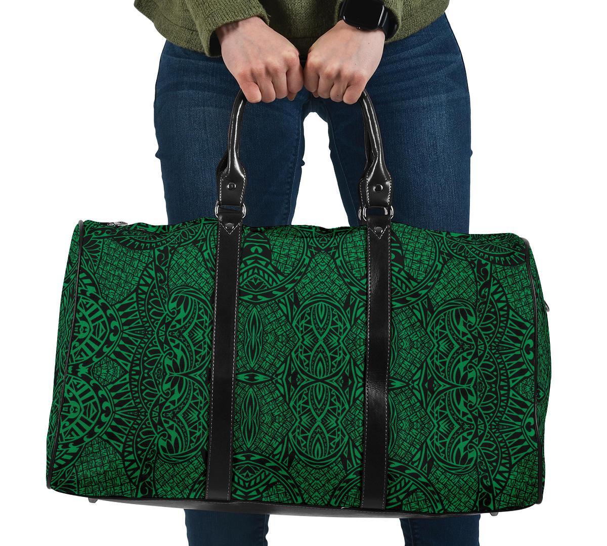 Polynesian Lauhala Mix Green Hawaii Travel Bag Travel Bag One size Green - Polynesian Pride
